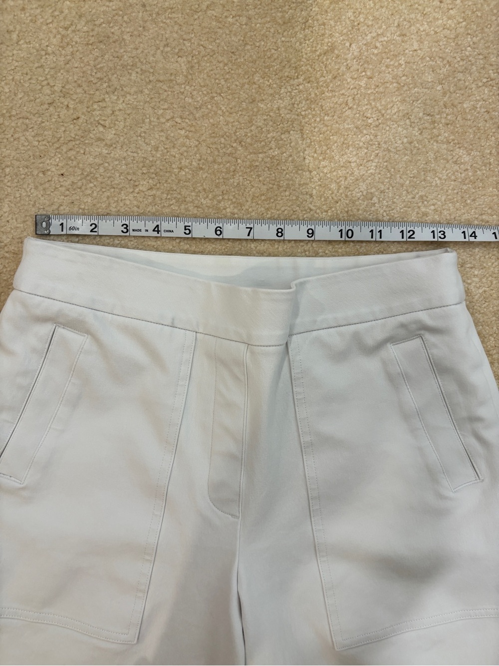 SPANX White Cropped Wide Leg Ponte Pants Size Medium - Picture 7 of 12